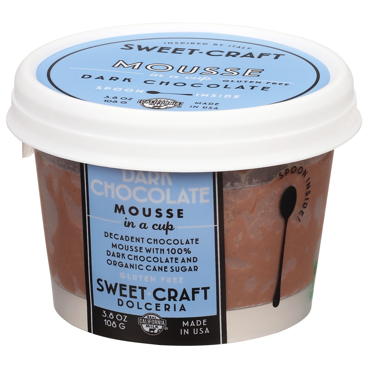 slide 8 of 14, Sweet Craft Dolceria Gluten Free Dark Chocolate Mousse in a Cup 3.8 oz, 3.8 oz