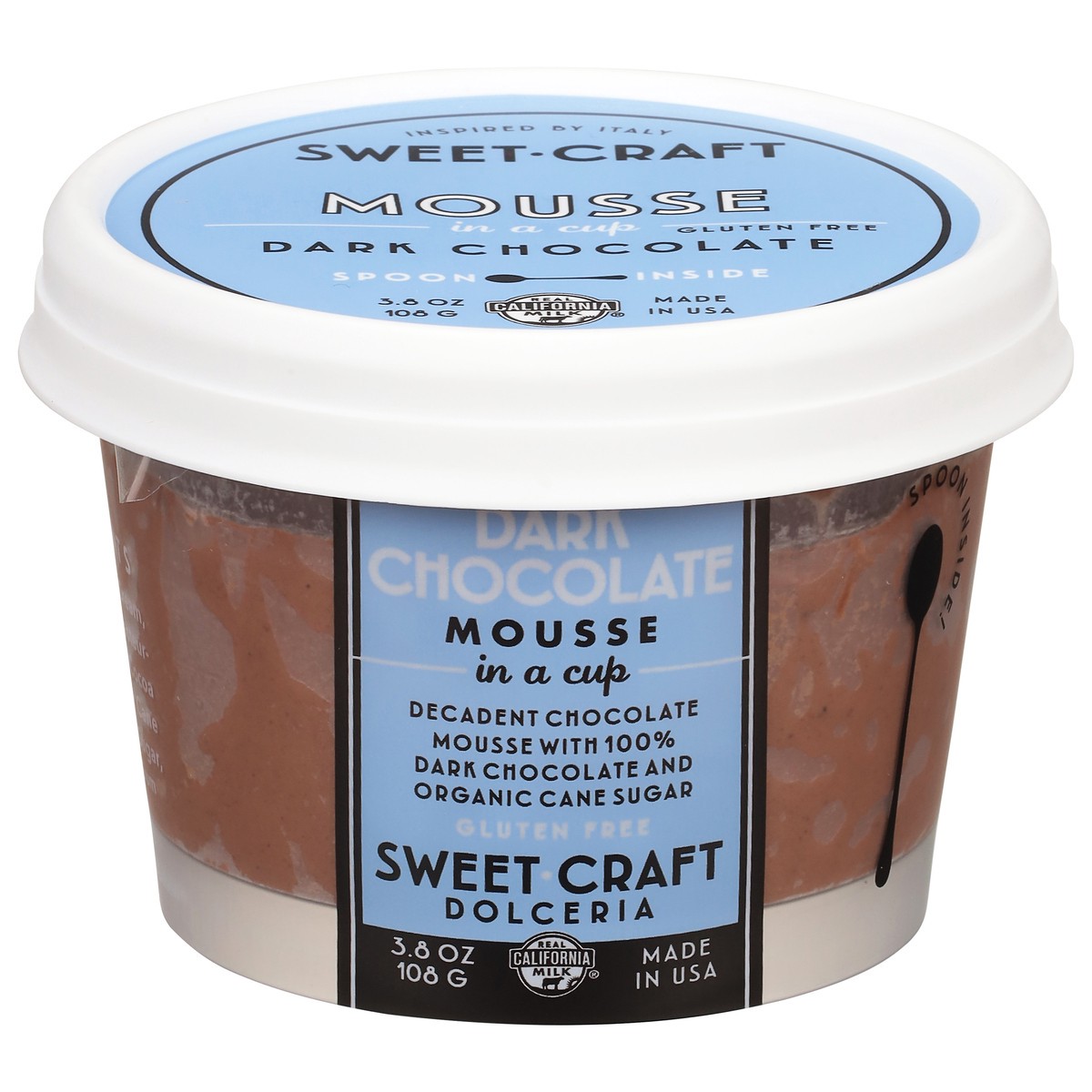 slide 1 of 14, Sweet Craft Dolceria Gluten Free Dark Chocolate Mousse in a Cup 3.8 oz, 3.8 oz