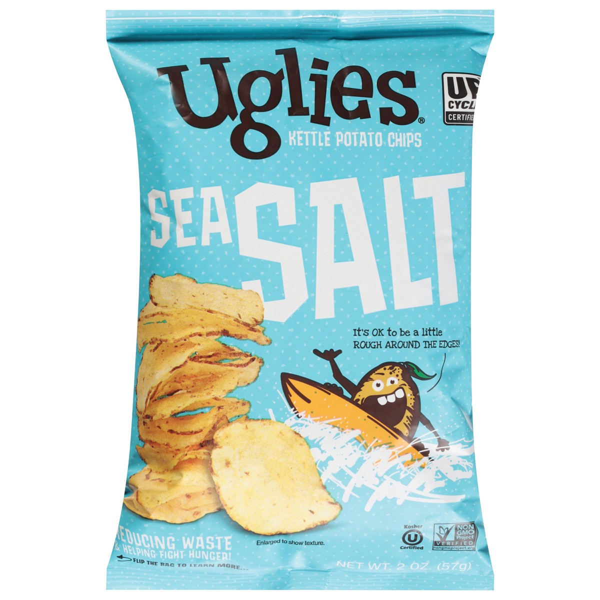 slide 13 of 14, Uglies Kettle Sea Salt Potato Chips 2 oz, 2 oz