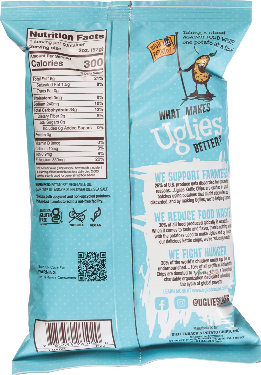 slide 10 of 14, Uglies Kettle Sea Salt Potato Chips 2 oz, 2 oz
