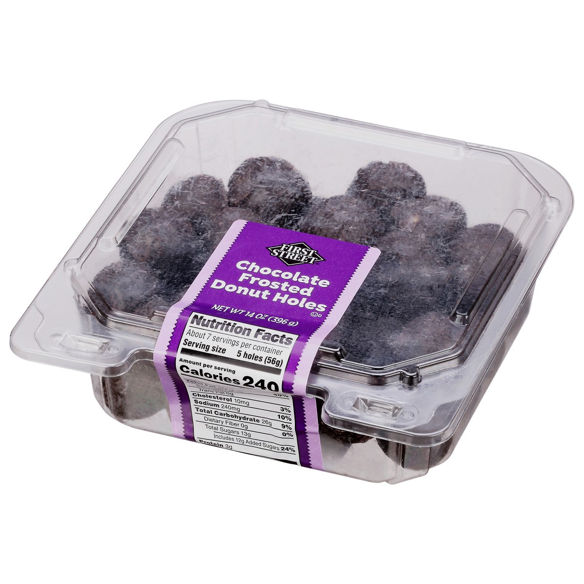 slide 5 of 13, First Street Frosted Donut Holes, 14 oz