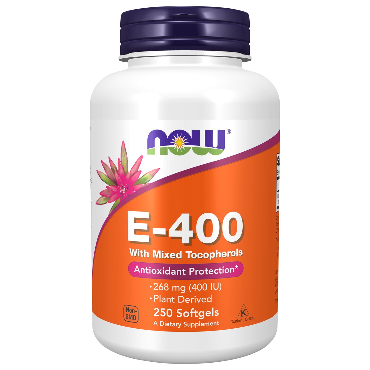slide 1 of 4, NOW Vitamin E-400 With Mixed Tocopherols - 250 Softgels, 250 ct