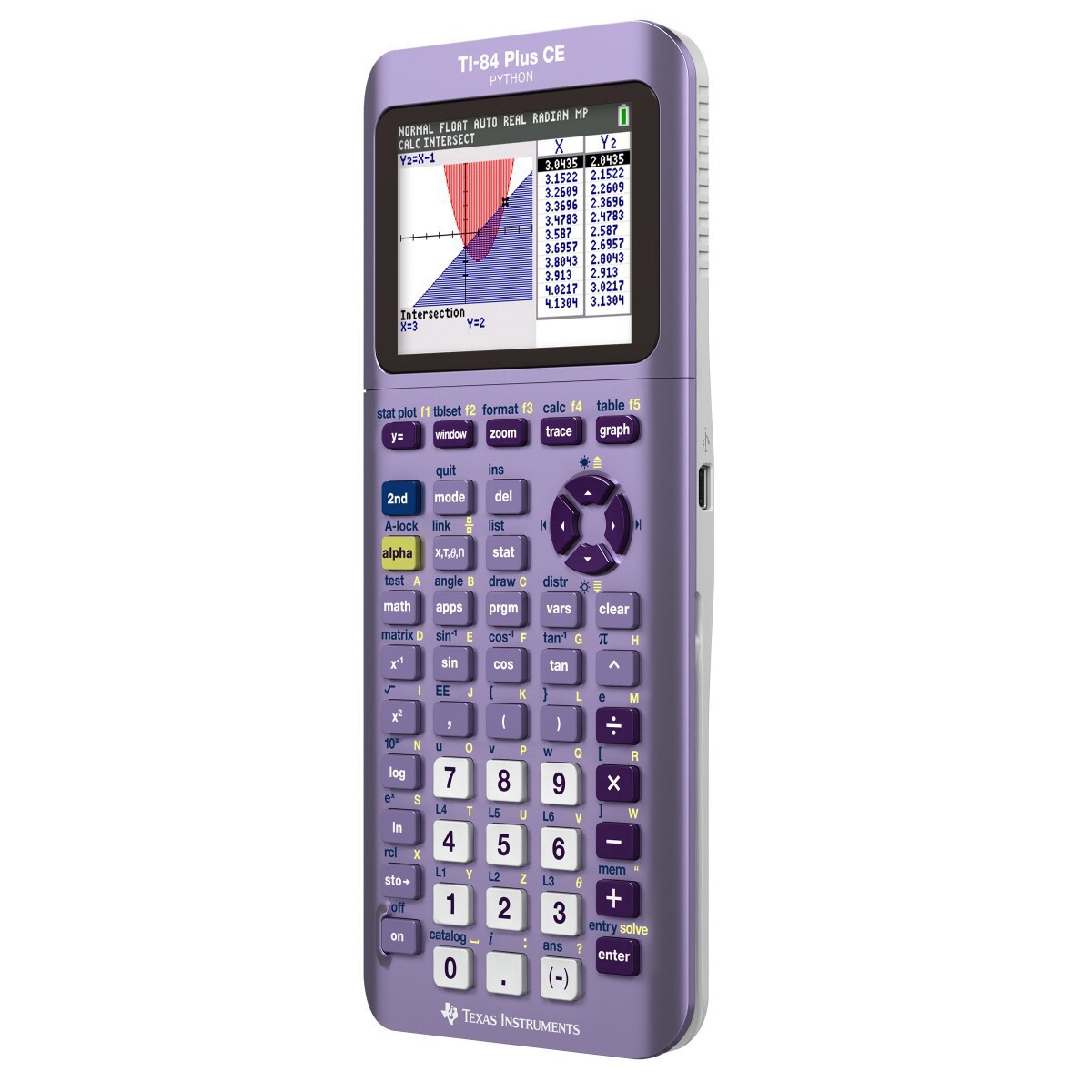 slide 9 of 9, Texas Instruments TI 84 PLUS CE IRIS PURPLE, 1 ct