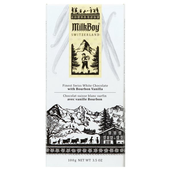 slide 1 of 4, MilkBoy White Chocolate, Finest Swiss, With Bourbon Vanilla, 3.5 oz