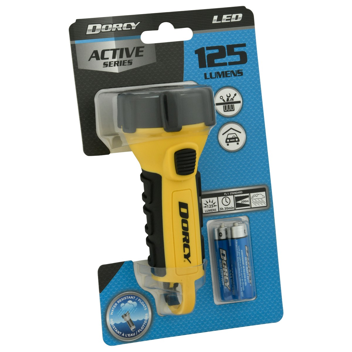 slide 2 of 9, DORCY 3Aaa Led Floating Flashlight Yellow, 1 ea