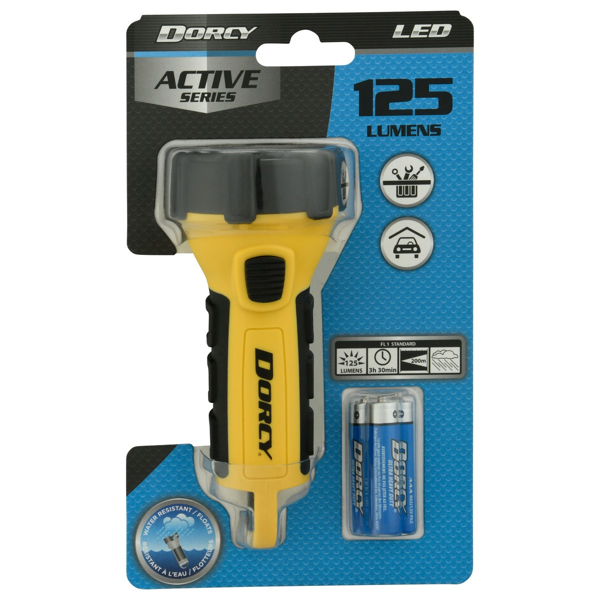 slide 5 of 9, DORCY 3Aaa Led Floating Flashlight Yellow, 1 ea