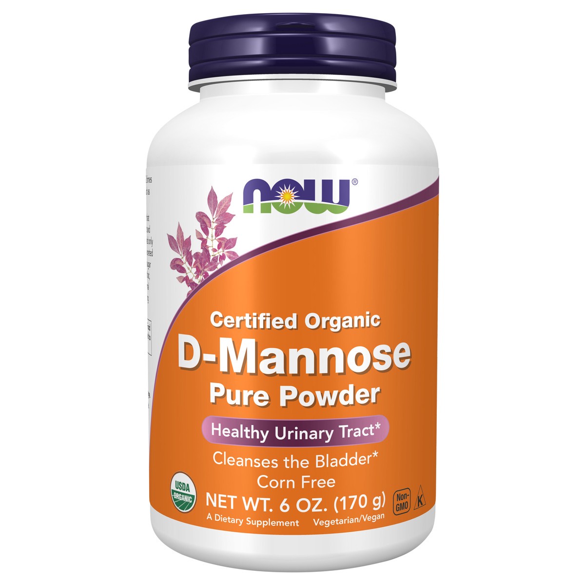 slide 2 of 9, NOW Supplements, D-Mannose Powder, Non-GMO Project Verified, Healthy Urinary Tract*, 6-Ounce, 6 oz