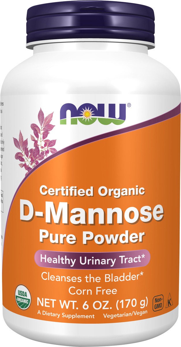 slide 7 of 9, NOW Supplements, D-Mannose Powder, Non-GMO Project Verified, Healthy Urinary Tract*, 6-Ounce, 6 oz