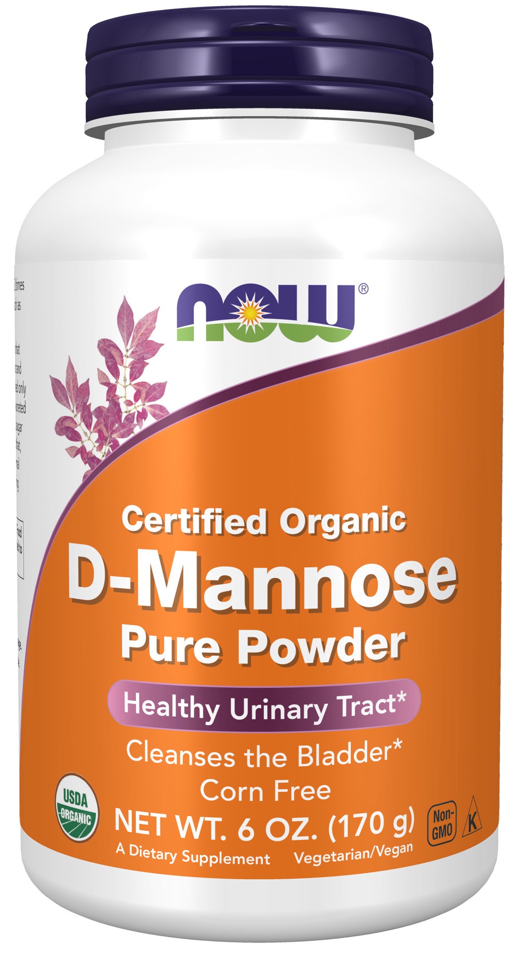 slide 1 of 9, NOW D-Mannose, Organic & Pure - 6 oz. Powder, 6 oz