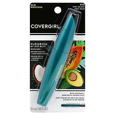 slide 1 of 1, Covergirl Flourish By Lash Blast Mascara Very Black 800, 0.44 oz