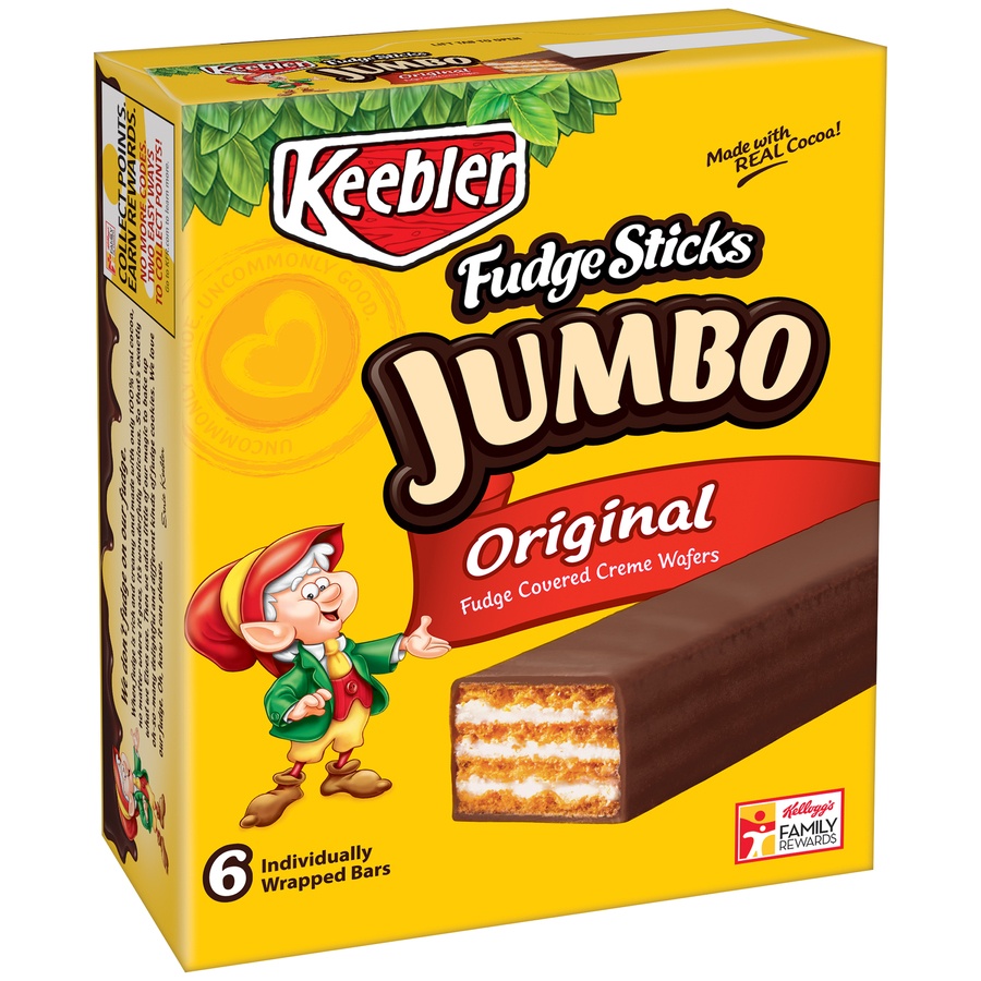 slide 2 of 4, Keebler Fudge Shoppe Jumbo Original Fudge Covered Creme Wafers, 6.6 oz