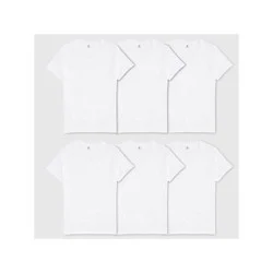 Hanes Men's 6pk V-Neck T-Shirt - White - S