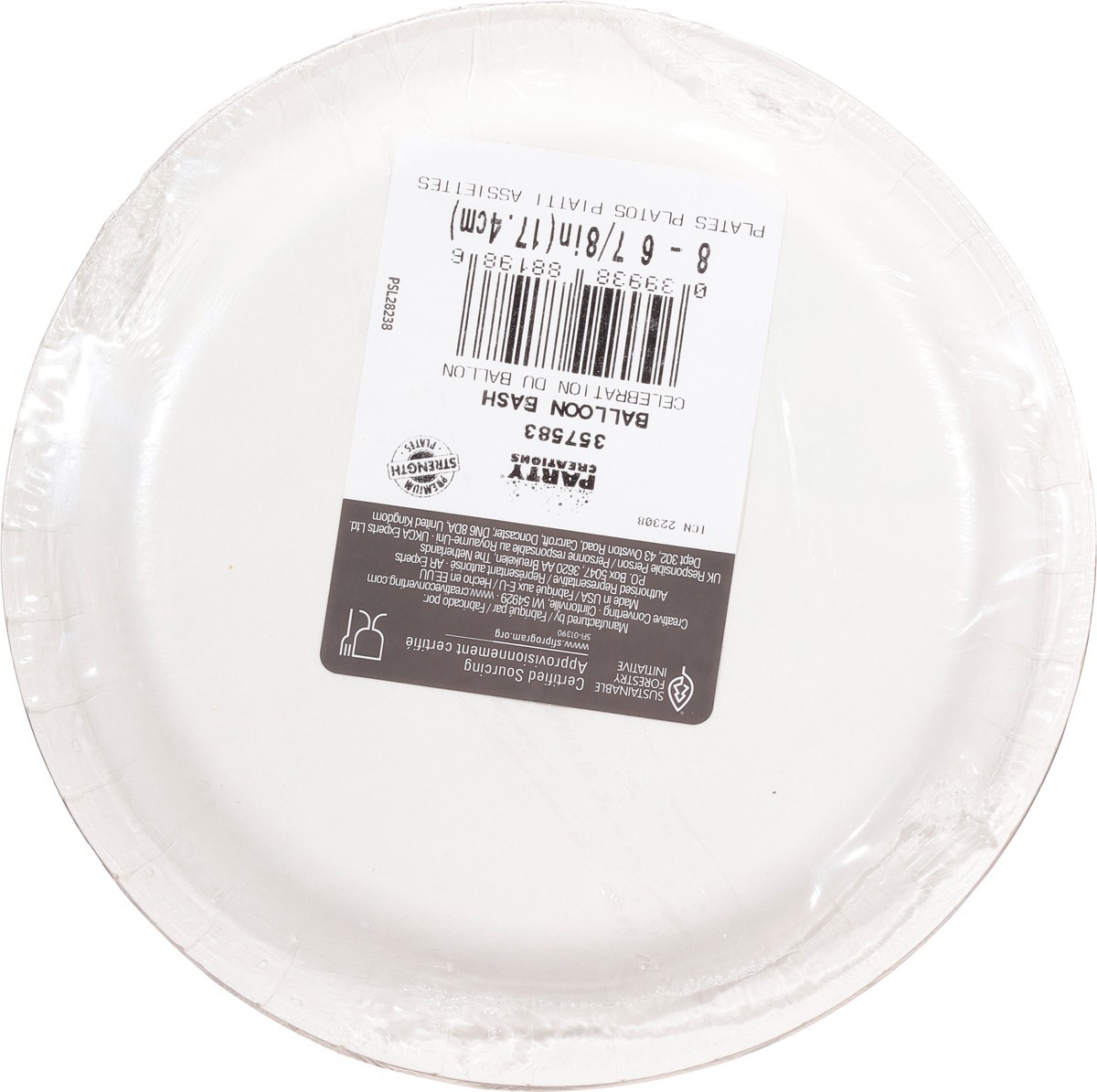 slide 2 of 9, Creative Converting Balloon 7 Inch Plate, 8 ct