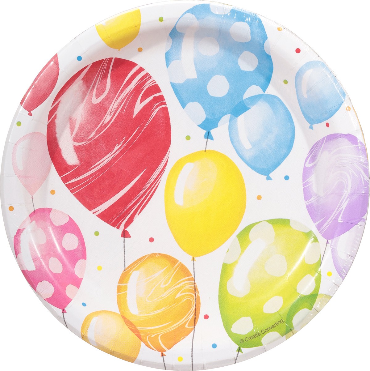 slide 8 of 9, Creative Converting Balloon 7 Inch Plate, 8 ct