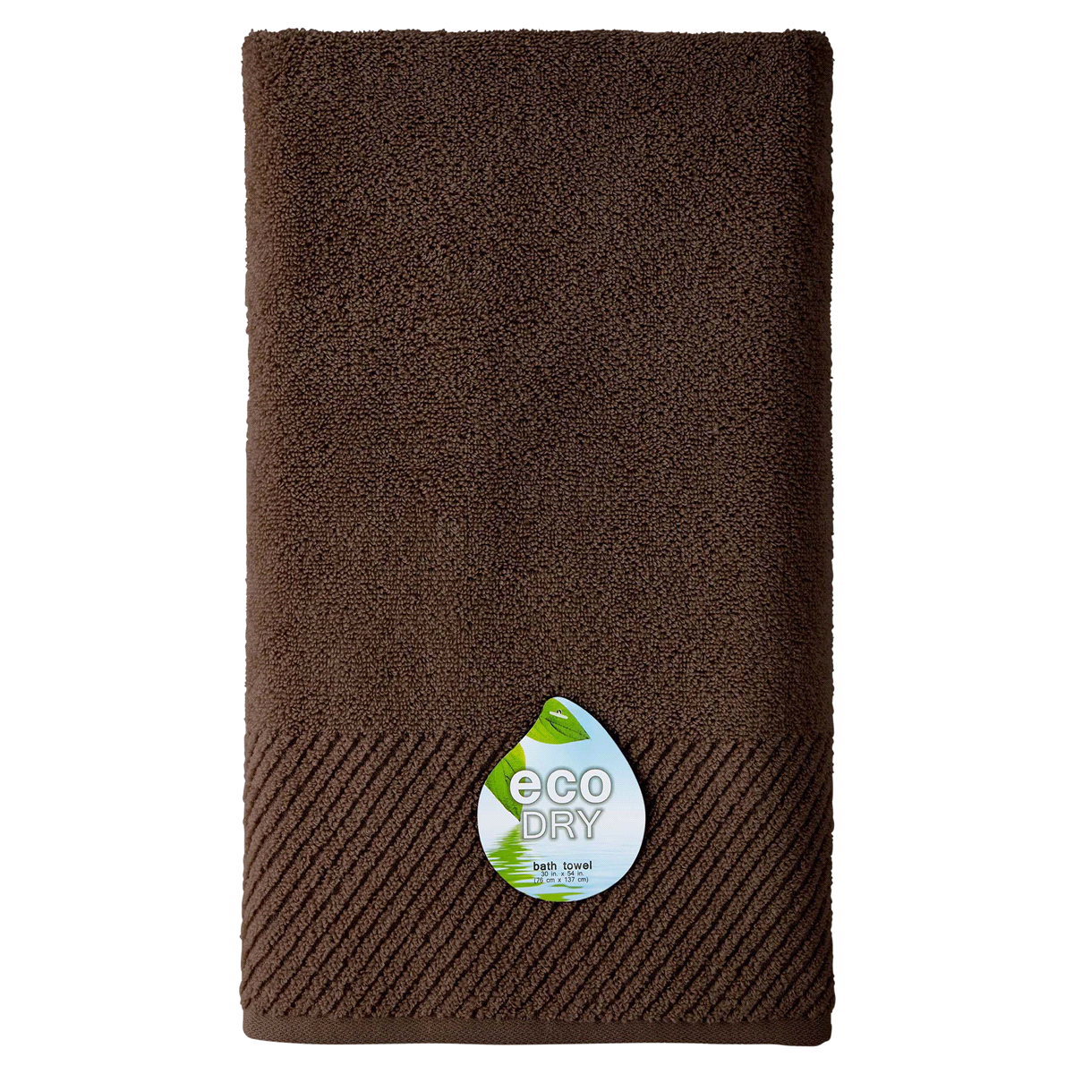 slide 1 of 9, Eco Dry Solid Color Bath Towel, Espresso, 1 ct