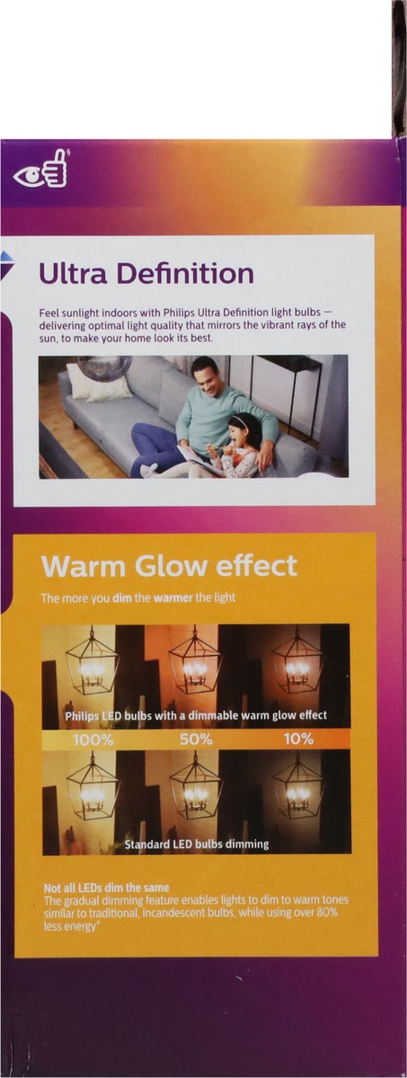 slide 12 of 12, Philips 8-Watt (60-Watt) A19 Led Light Bulbs, 2 ct