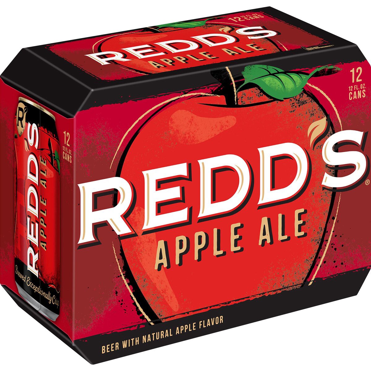 slide 4 of 5, Redd's Hard Apple Ale Beer, 12 Pack, 12 fl oz Cans, 5% ABV, 12 ct; 12 oz