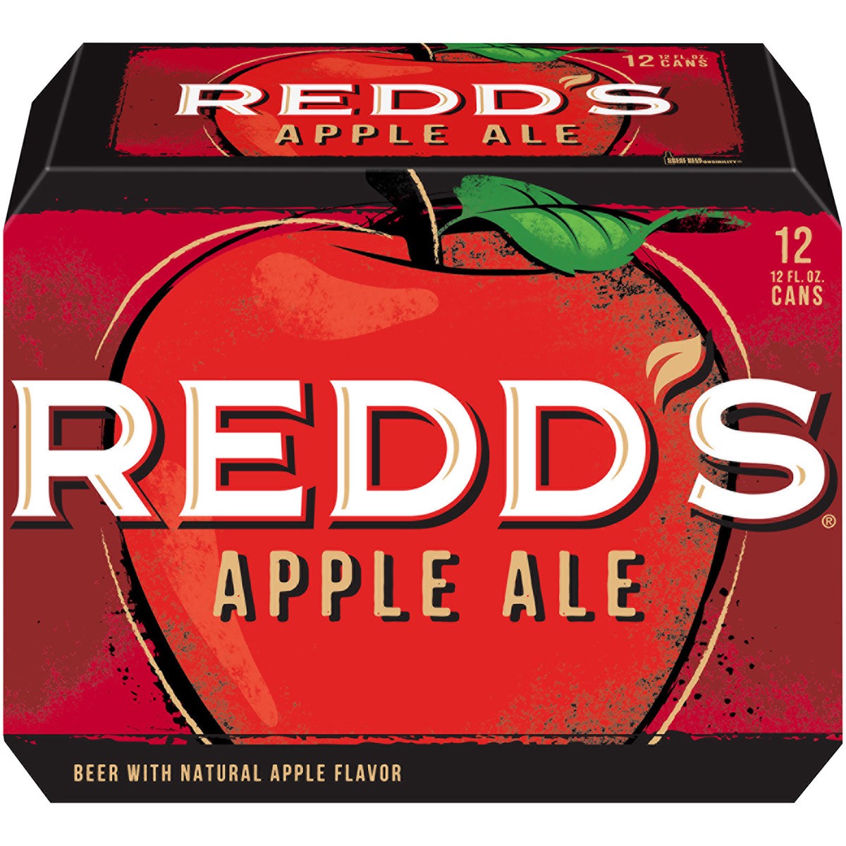 slide 5 of 5, Redd's Hard Apple Ale Beer, 12 Pack, 12 fl oz Cans, 5% ABV, 12 ct; 12 oz