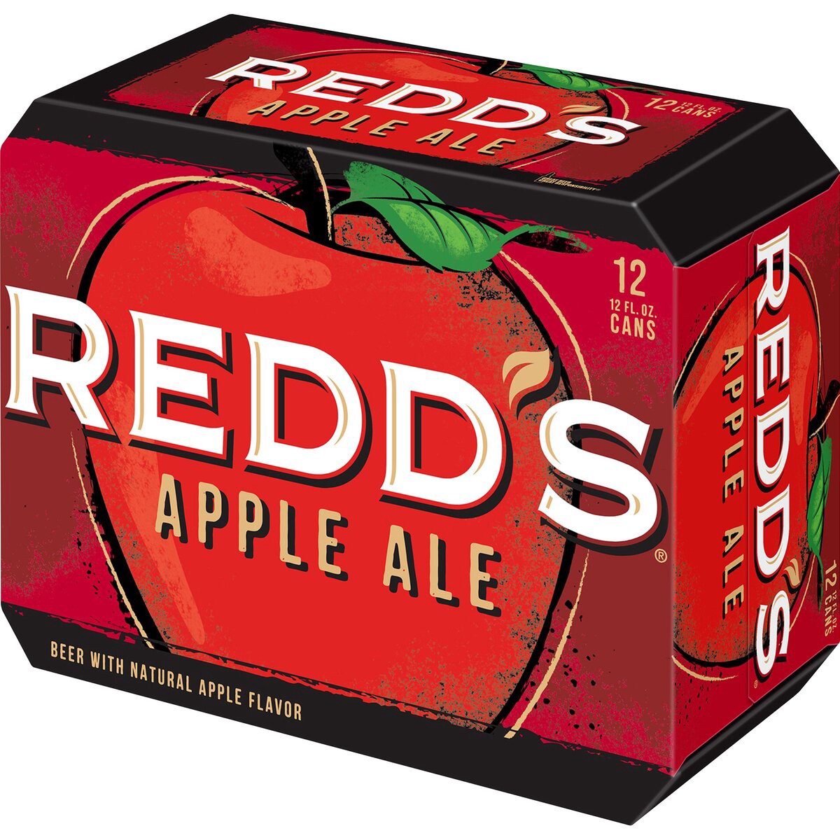 slide 2 of 5, Redd's Hard Apple Ale Beer, 12 Pack, 12 fl oz Cans, 5% ABV, 12 ct; 12 oz