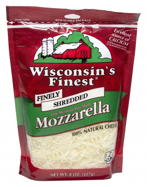 slide 1 of 1, Wisconsin's Finest Shredded Fancy Mozzarella Cheese, 8 oz