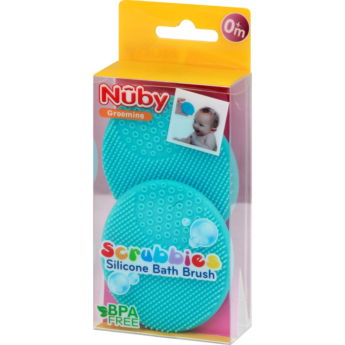slide 3 of 8, Nuby Silicone Bath Brush, 2 ct