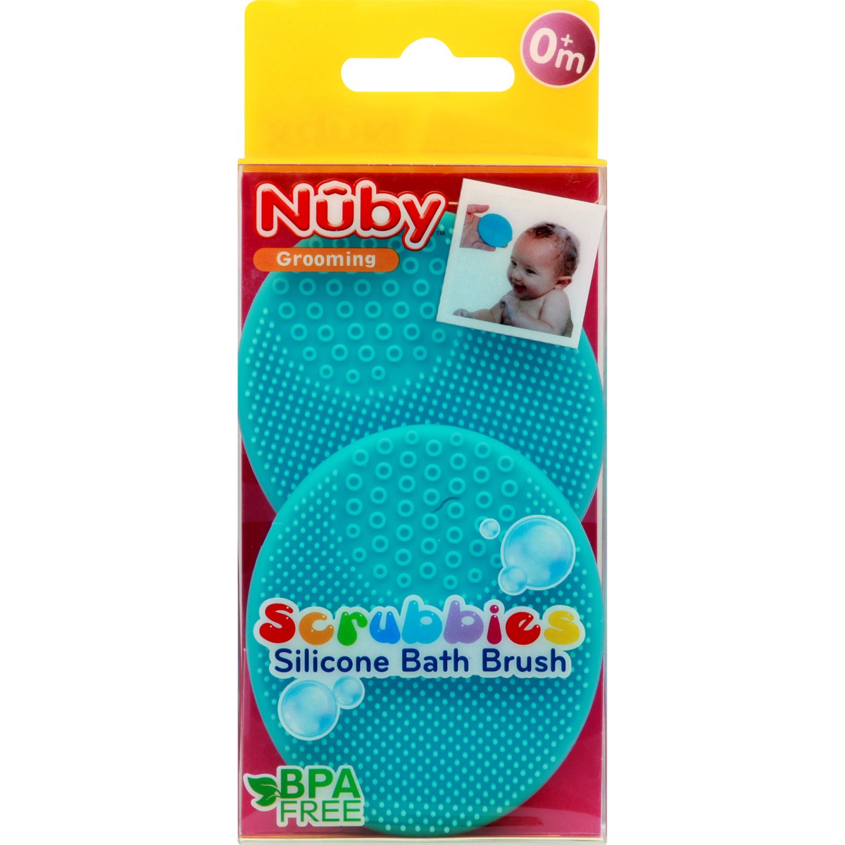 slide 2 of 8, Nuby Silicone Bath Brush, 2 ct