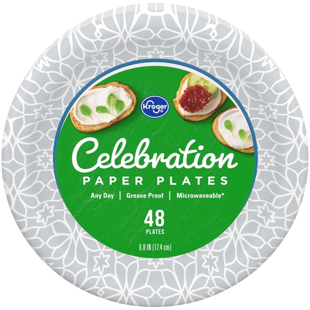 slide 3 of 3, Kroger Home Sense Designer Paper Plates, 48 ct