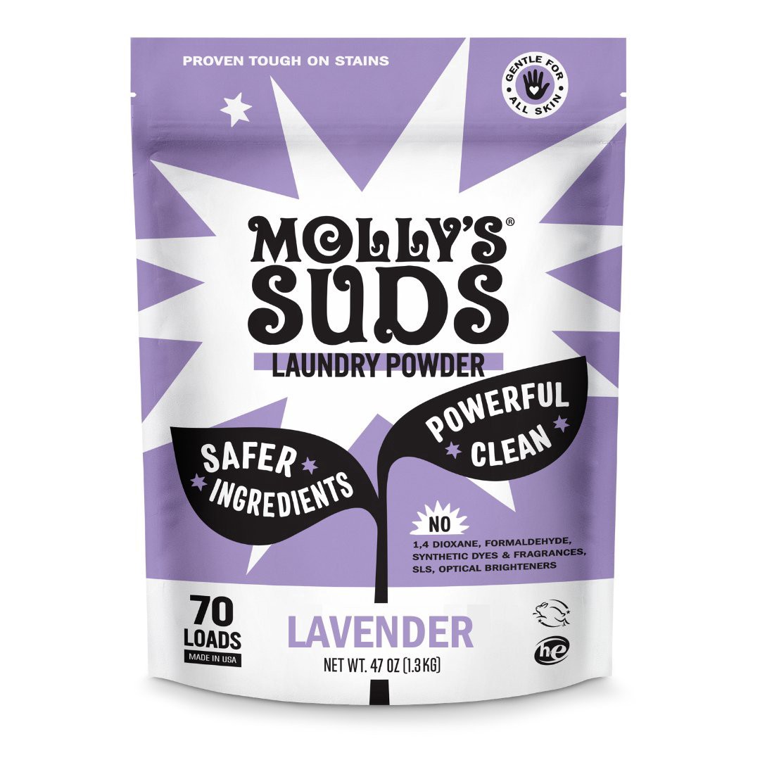 slide 1 of 1, Molly's Suds Laundry Powder, 70 Loads - Lavender, 47 oz