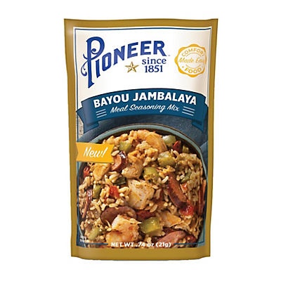 slide 1 of 1, Pioneer Brand Pioneer Bayou Jambalaya Meal Seasoning Mix, 0.74 oz