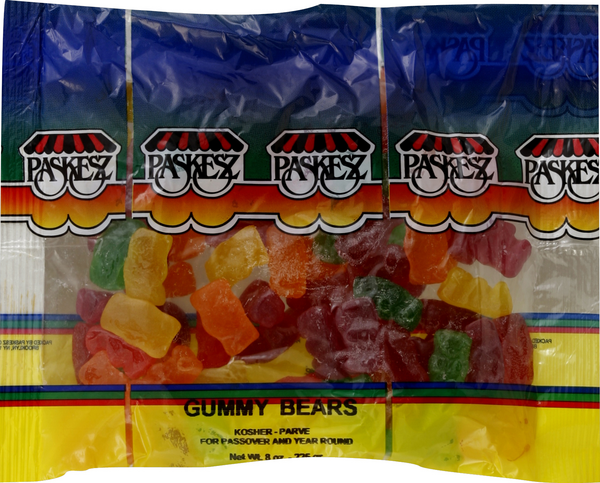slide 1 of 1, Paskesz Gummy Bears Family Pack, 8 oz