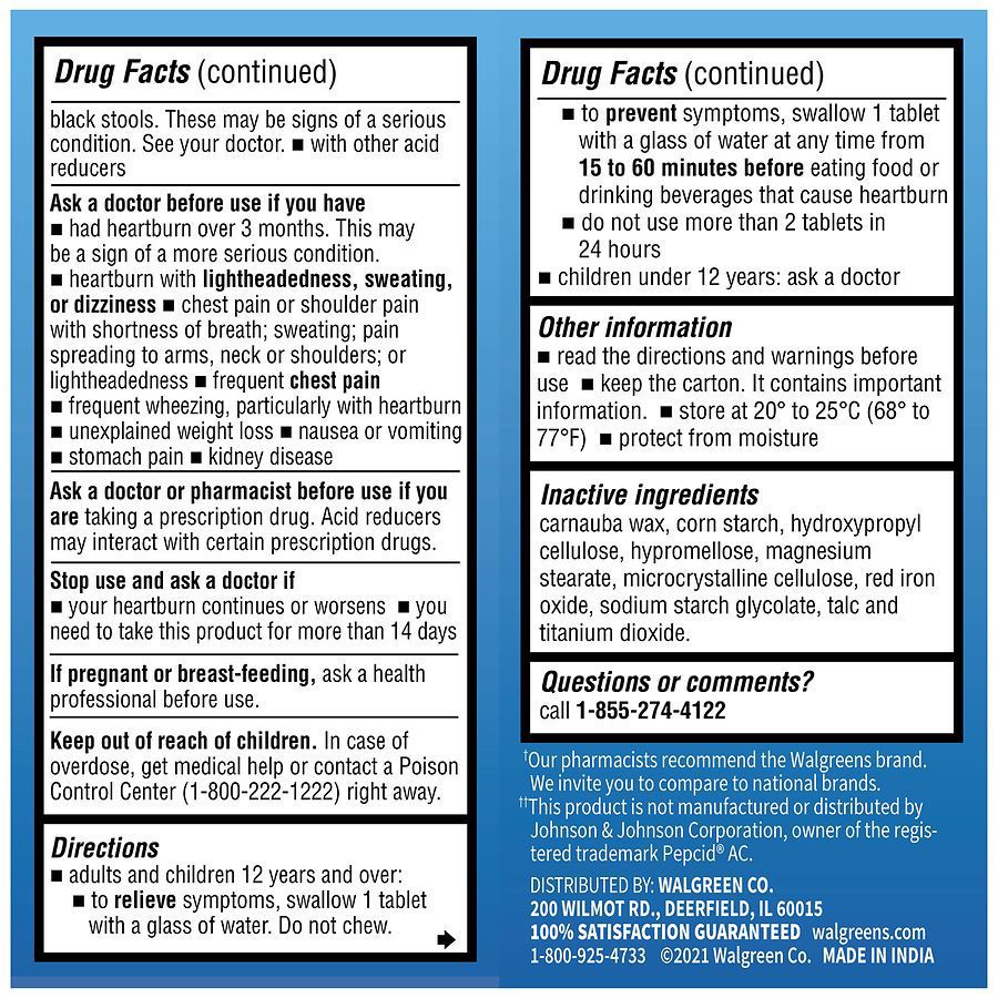 slide 5 of 5, Walgreens Acid Controller Tablets, 180 ct