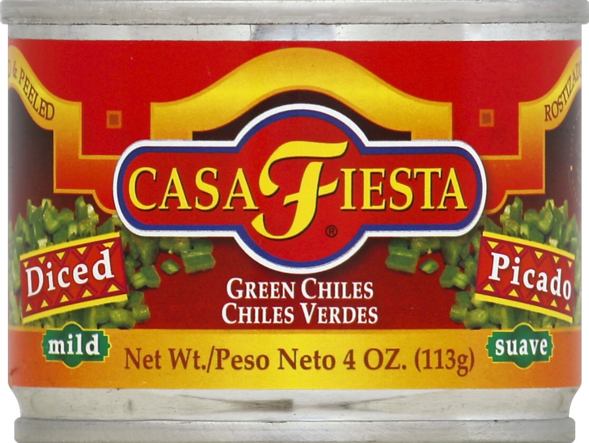 slide 2 of 2, Casa Fiesta Diced Green Chilies Mild, 4 oz