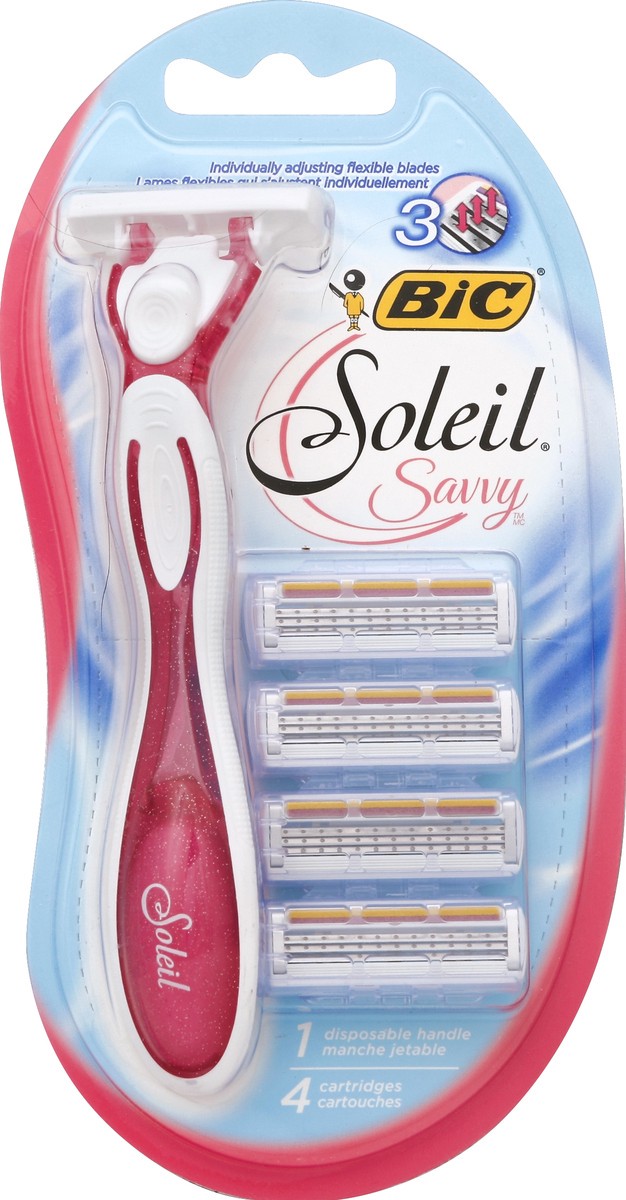 slide 2 of 2, BIC Hybrid Savvy For Woman Handle With 4 Refills, 5 ct