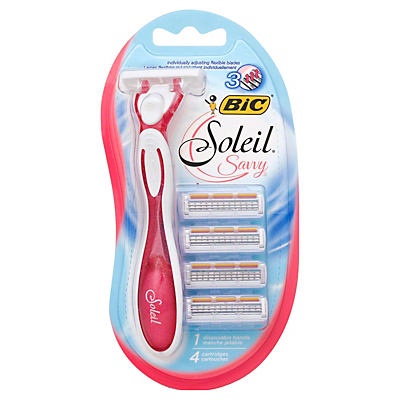 slide 1 of 2, BIC Hybrid Savvy For Woman Handle With 4 Refills, 5 ct