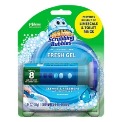Scrubbing Bubbles Fresh Gel Toilet Cleaning Stamp Rainshower Dispenser With 6 Stamps