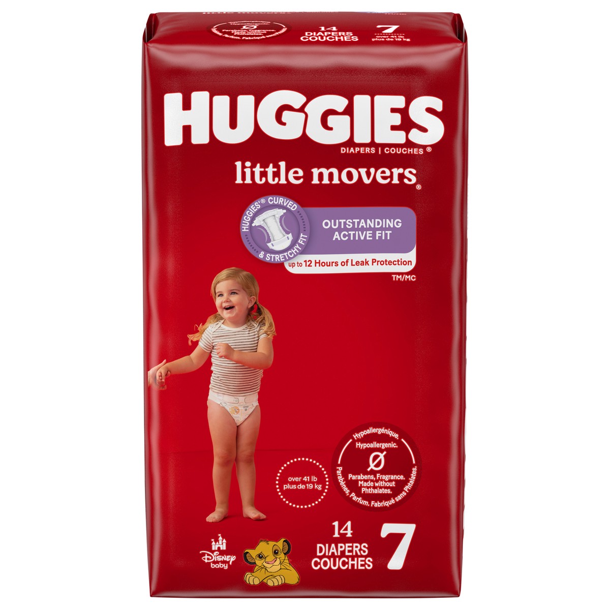 slide 1 of 5, Huggies Little Movers Baby Diapers, Size 7, 14 Ct, 14 ct