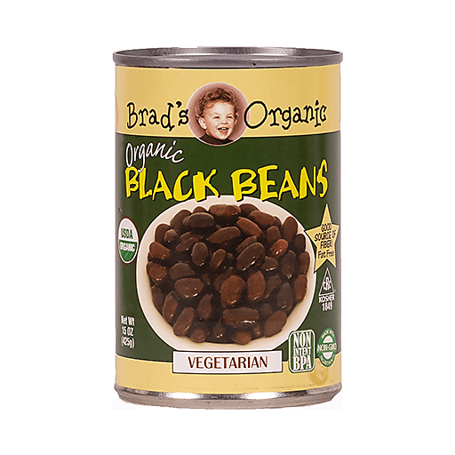 slide 1 of 1, Brad's Organic Black Beans, No Salt, 15.5 oz