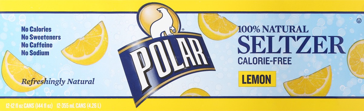 slide 4 of 14, Polar Lemon Seltzer 12 - 12 fl oz Cans, 12 ct