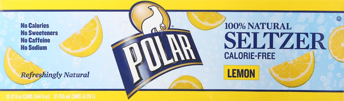 slide 11 of 14, Polar Lemon Seltzer 12 - 12 fl oz Cans, 12 ct