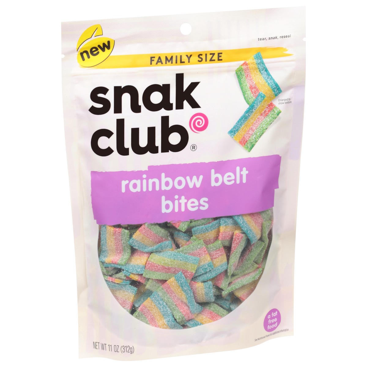 slide 6 of 9, Snak Club Rainbow Belt Bites 11 oz, 11 oz