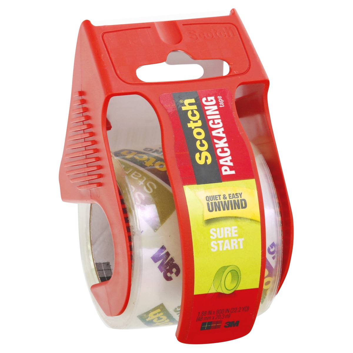 slide 2 of 9, Scotch Sure Start Shipping Packaging Tape With Dispenser, 1 ct