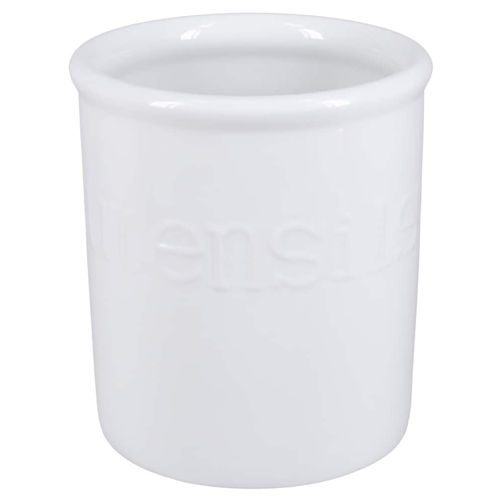 slide 1 of 1, BIA Cordon Bleu Embossed Utensil Holder - White - 6.75 Inch, 6.75 in