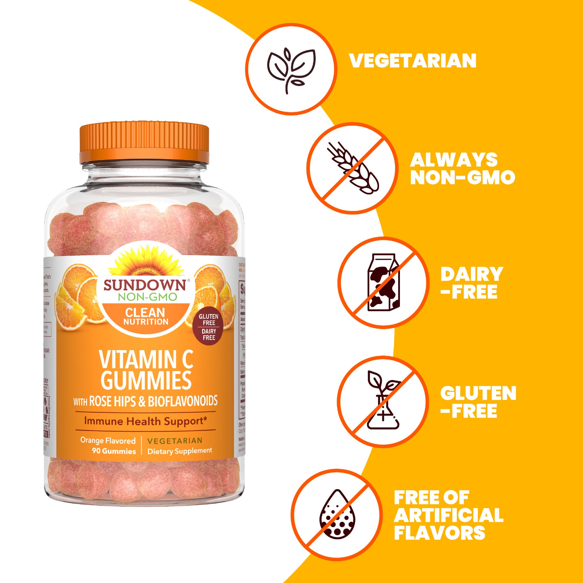 slide 4 of 5, Sundown Naturals Vitamin C 90 ea, 90 ct