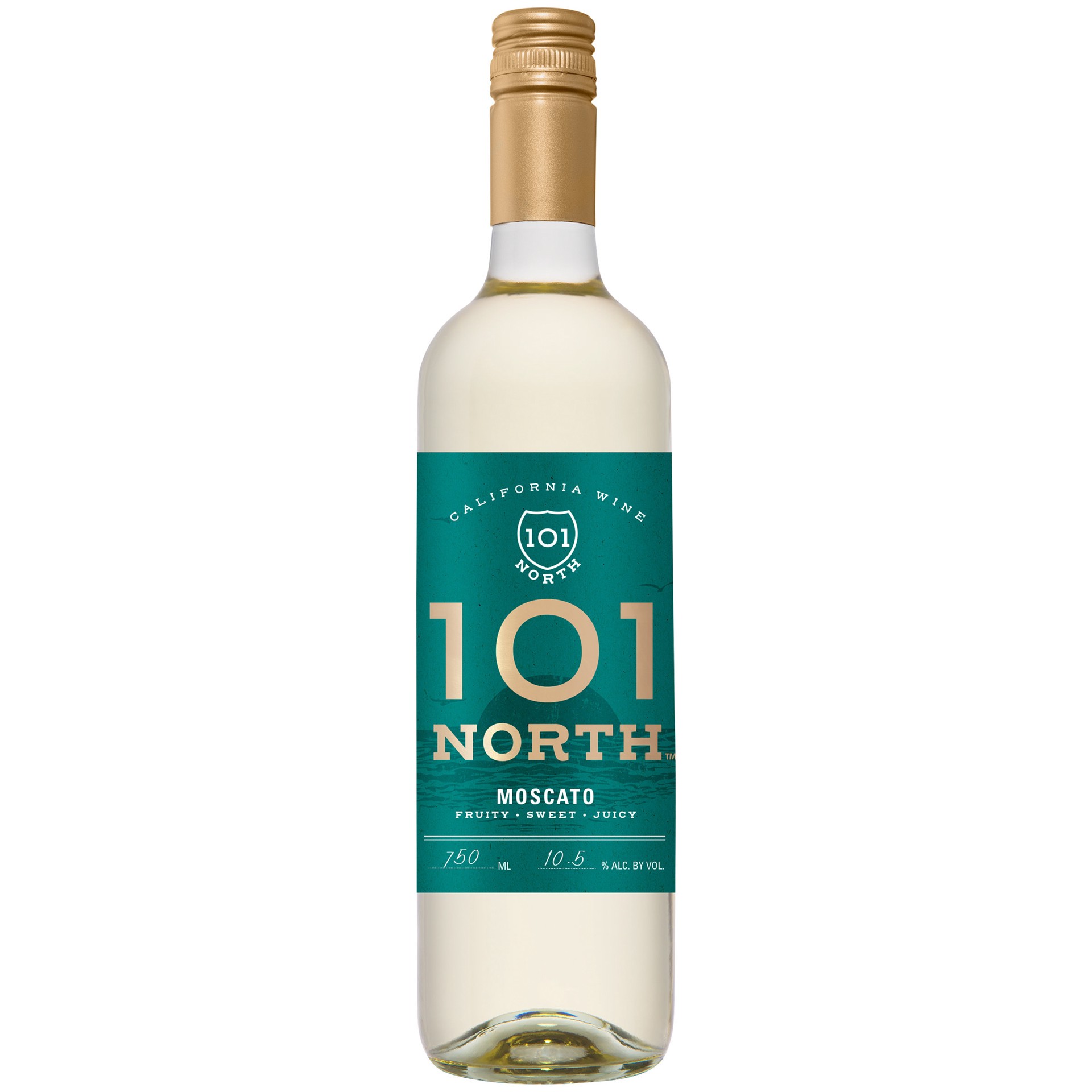 slide 1 of 2, 101 North Moscato California Wine, 750mL Bottle, 10.5% ABV, 750 ml