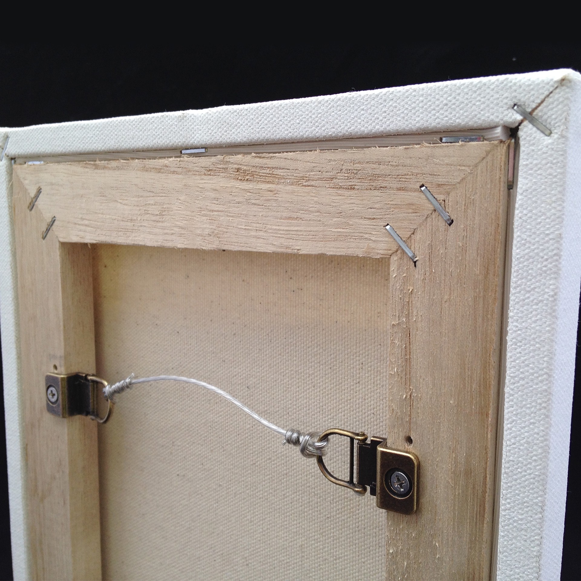 slide 4 of 4, 1-Hole Canvas Flat Mount D-Ring Hanger, 2ct., 2 ct