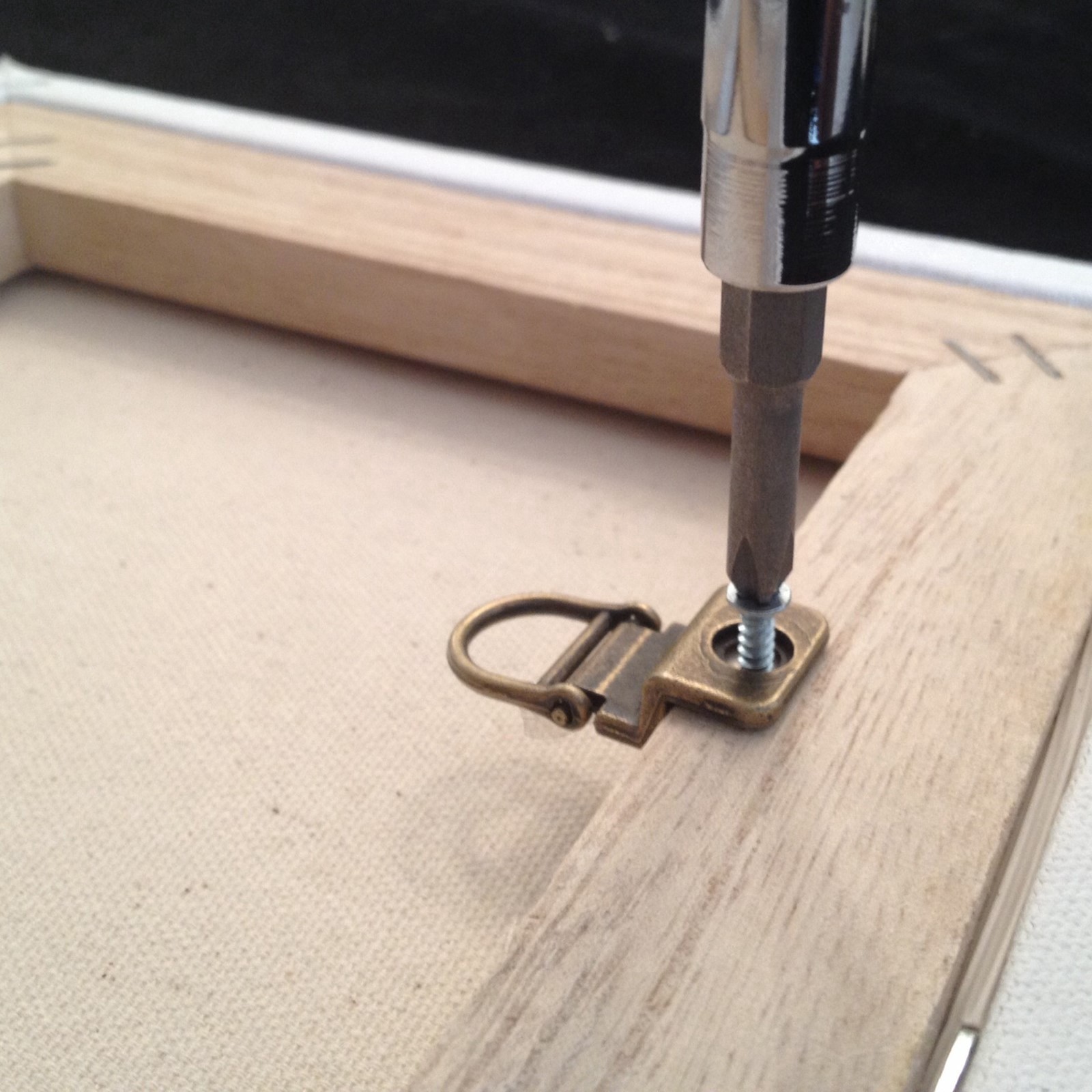 slide 3 of 4, 1-Hole Canvas Flat Mount D-Ring Hanger, 2ct., 2 ct