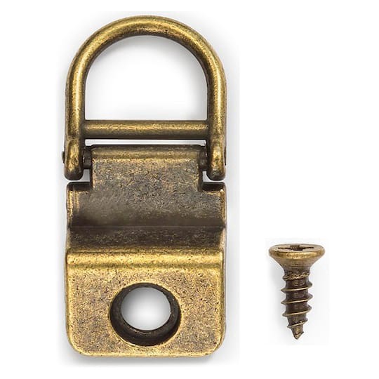 slide 1 of 4, 1-Hole Canvas Flat Mount D-Ring Hanger, 2ct., 2 ct