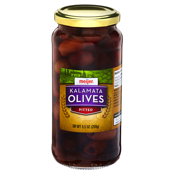 slide 1 of 2, Meijer Kalamata Olives Pitted, 9.5 oz