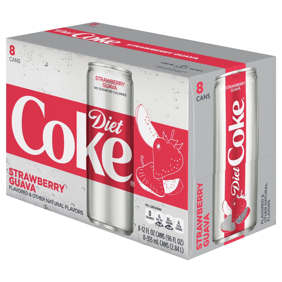 slide 4 of 14, Diet Coke Strawberry Guava Fridge Pack Cans, 12 fl oz, 8 Pack, 8 ct