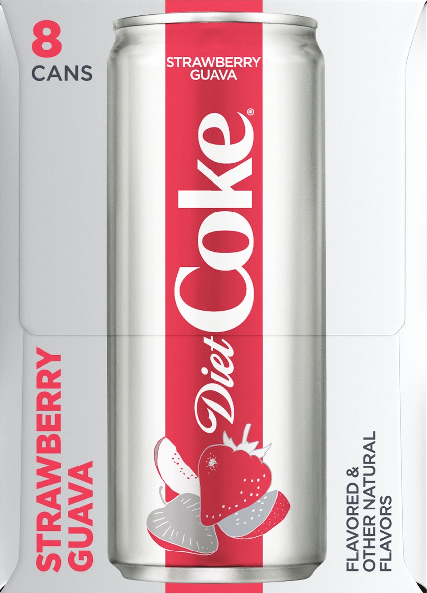 slide 11 of 14, Diet Coke Strawberry Guava Fridge Pack Cans, 12 fl oz, 8 Pack, 8 ct